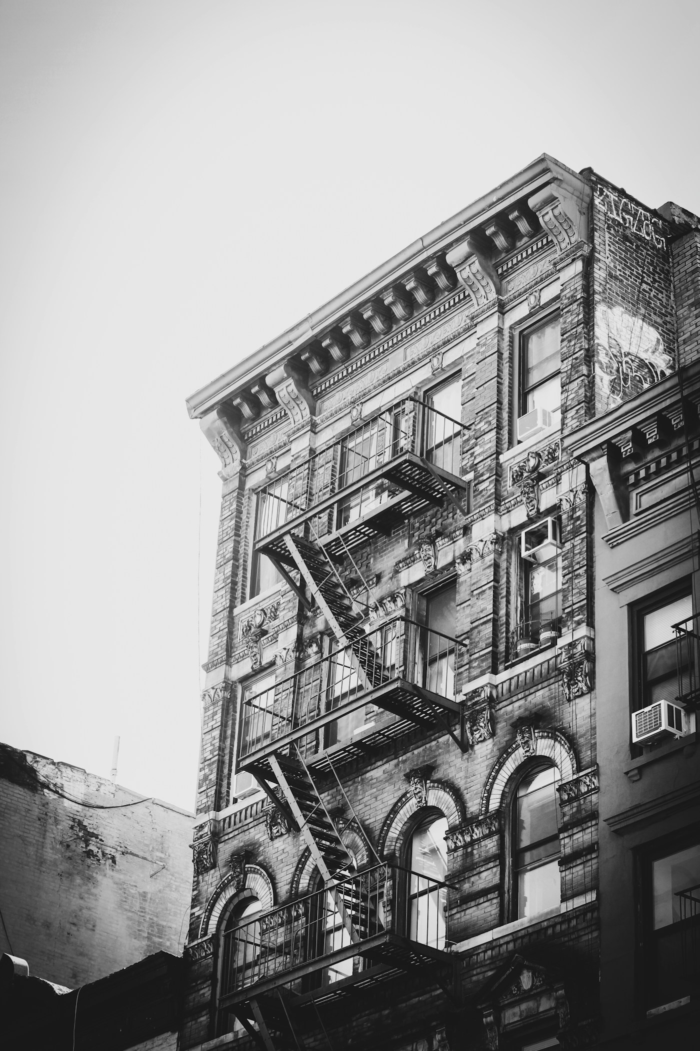 Arquitectura de Nueva York en blanco y negro
